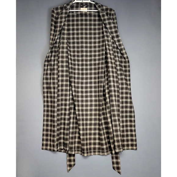 Vintage Saks Fifth Avenue Robe Men's Medium Plaid Viyella Belted Sleepwear - Picture 4 of 12